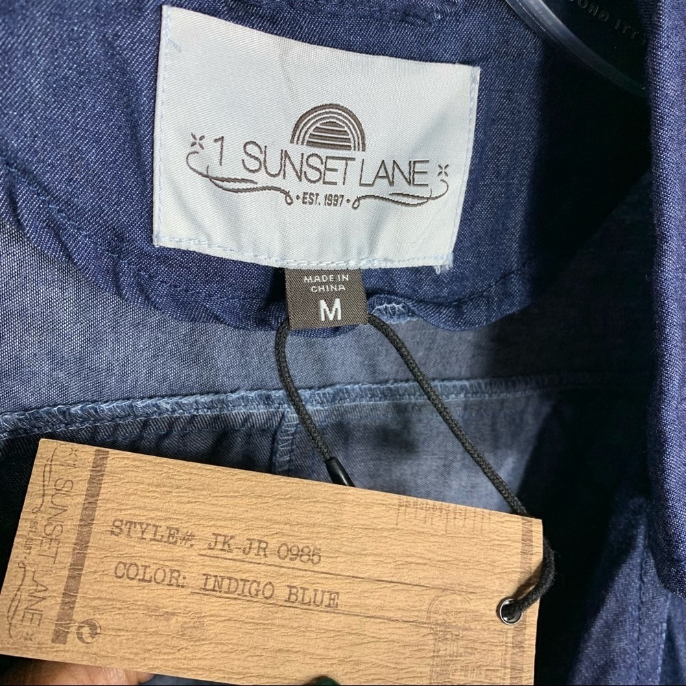 1 Sunset Lane Lightweight Denim Oversized Open Jacket - Picture 13 of 14